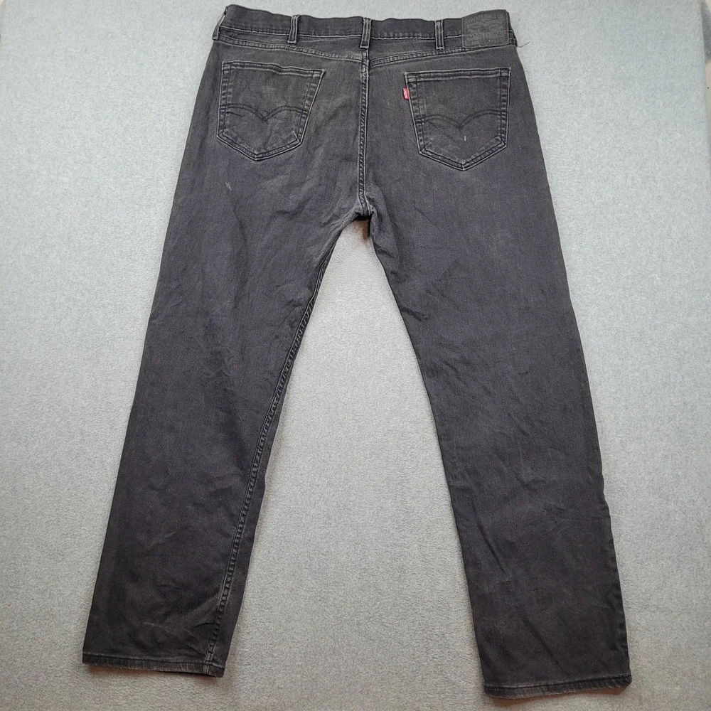 Levi's 505 Regular‎ Fit Jeans Mens 40x32 Black Distressed Straight Leg Denim